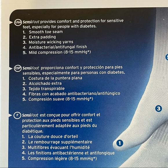 SensiFoot Diabetic Socks - size Medium - Picture 11 of 15